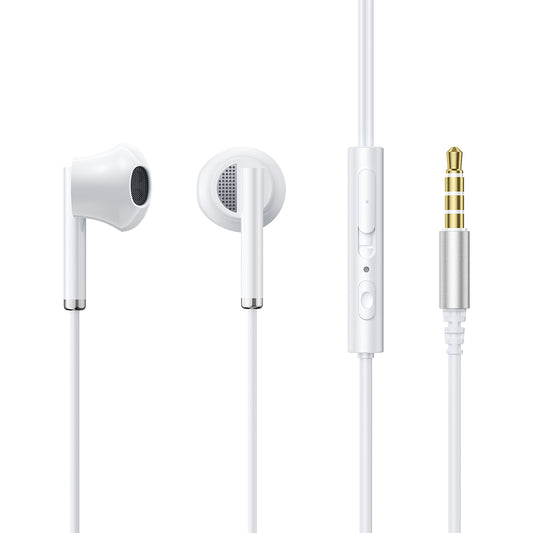 JOYROOM EW07 Half-In-Ear 3.5mm AUX Headphone Built-in Mic Volume Control Stereo Sound Wired Earphone