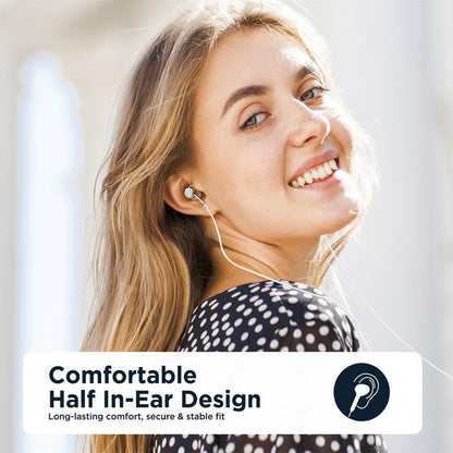 JOYROOM EC07 Type-C Wired Semi-in-ear Earphone TPE+ABS+Metal Wire Control Phone Music Headset
