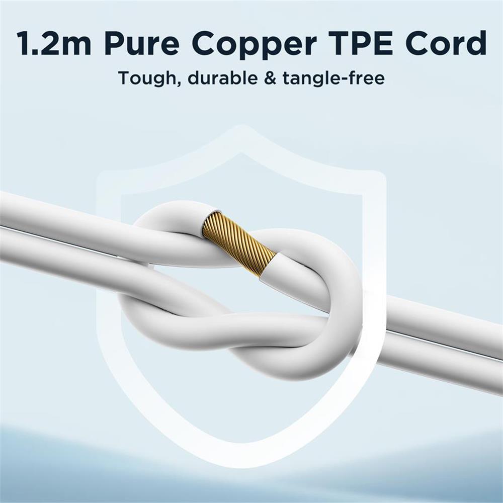 JOYROOM EC07 Type-C Wired Semi-in-ear Earphone TPE+ABS+Metal Wire Control Phone Music Headset