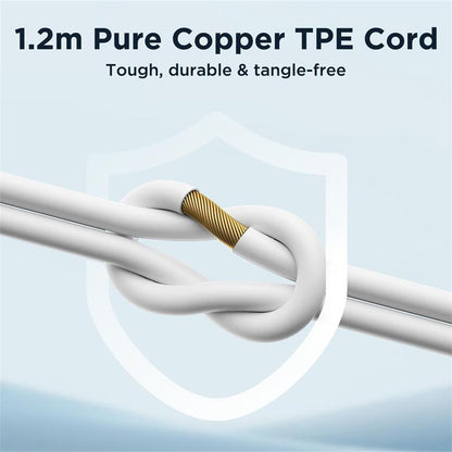 JOYROOM EC07 Type-C Wired Semi-in-ear Earphone TPE+ABS+Metal Wire Control Phone Music Headset