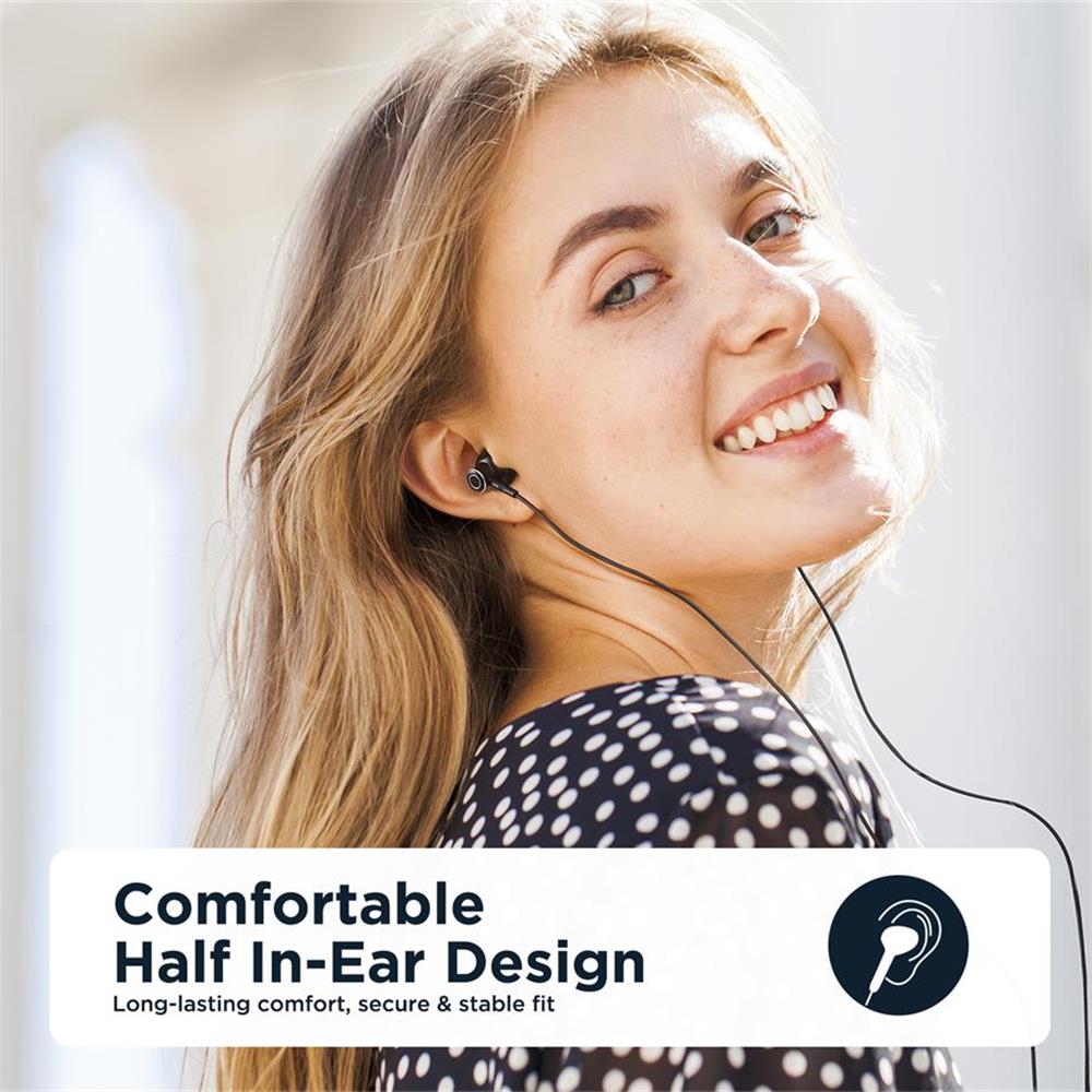 JOYROOM EC07 Type-C Wired Semi-in-ear Earphone TPE+ABS+Metal Wire Control Phone Music Headset