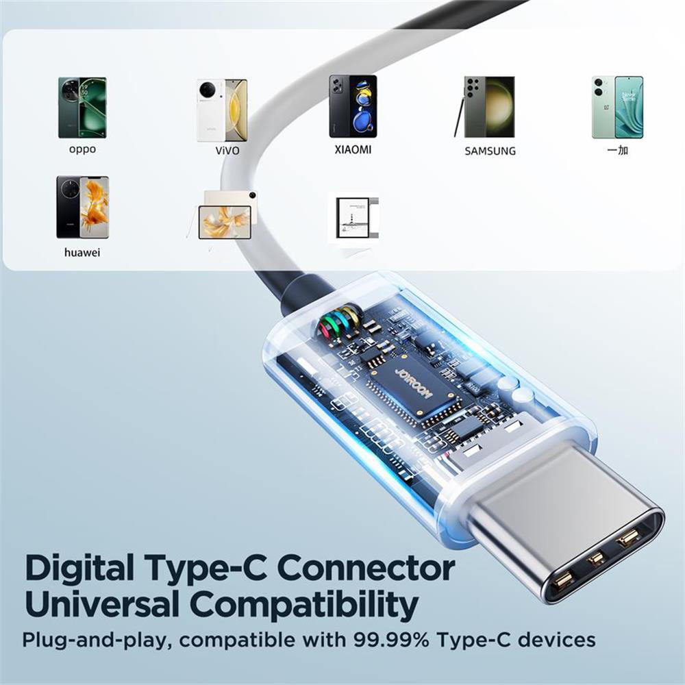 JOYROOM EC07 Type-C Wired Semi-in-ear Earphone TPE+ABS+Metal Wire Control Phone Music Headset