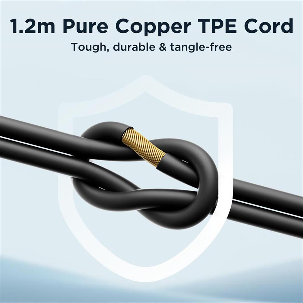 JOYROOM EC07 Type-C Wired Semi-in-ear Earphone TPE+ABS+Metal Wire Control Phone Music Headset