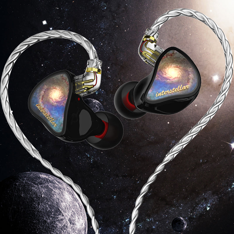 CVJ 3.5mm In-Ear Resin HiFi Headset Cable Replaceable Wired Moving Coil Headphone (No Microphone)
