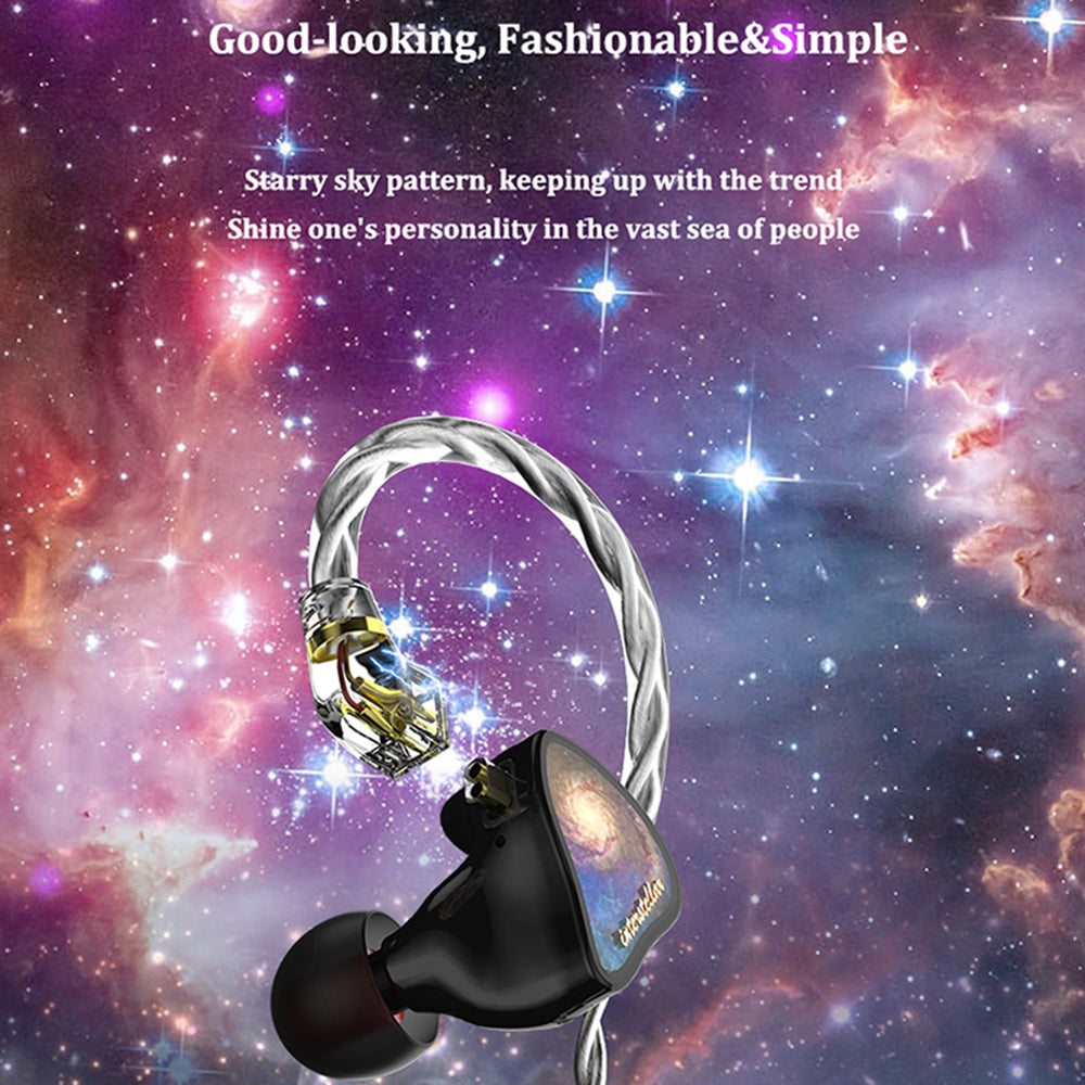 CVJ 3.5mm In-Ear Resin HiFi Headset Cable Replaceable Wired Moving Coil Headphone (No Microphone)