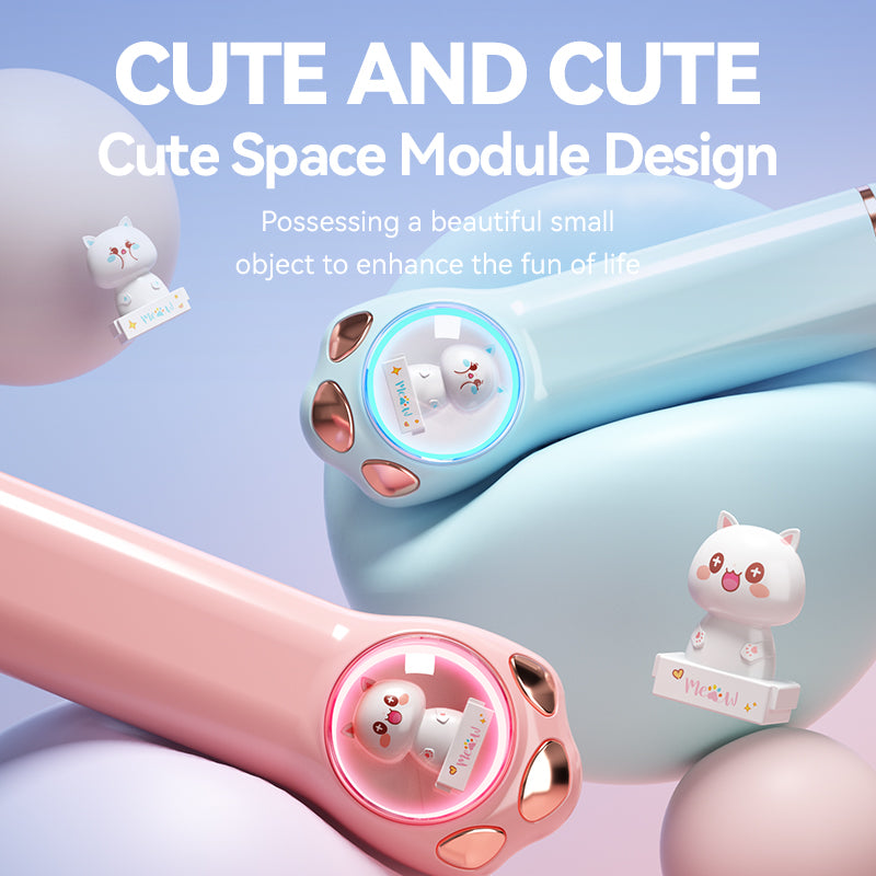 K1692 Neck-mounted Noise Canceling Bluetooth Earphone Cat Space Capsule RGB Light  Wireless headphone