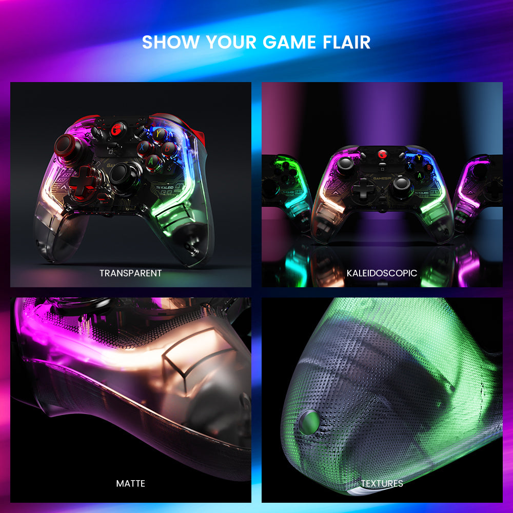 GAMESIR T4Kaleid Controller for Nintendo Switch / PC / Steam Game Console Wired Controller Gamepad with Color Light Effect