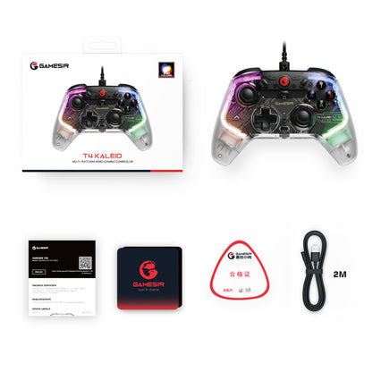 GAMESIR T4Kaleid Controller for Nintendo Switch / PC / Steam Game Console Wired Controller Gamepad with Color Light Effect