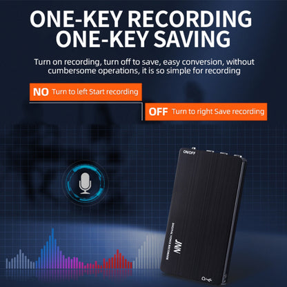 JNN M2 64GB Mini Digital Audio Voice Recorder MP3 Player 192Kbps Recording WAV Aluminum Alloy Sound Recorder