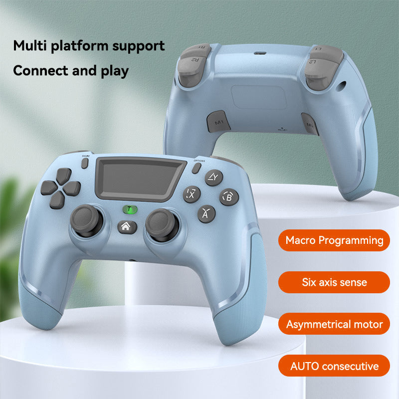 P06 6-axis Wireless Vibration Gamepad Controller with Macro Programming Joystick for PS4 / Switch / PC / TV