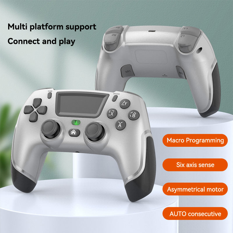 P06 6-axis Wireless Vibration Gamepad Controller with Macro Programming Joystick for PS4 / Switch / PC / TV