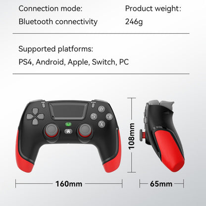 P06 Wireless Game Controller with Six Axis Gyroscope Dual Vibration Gamepad for PS4 / Switch / PC / TV