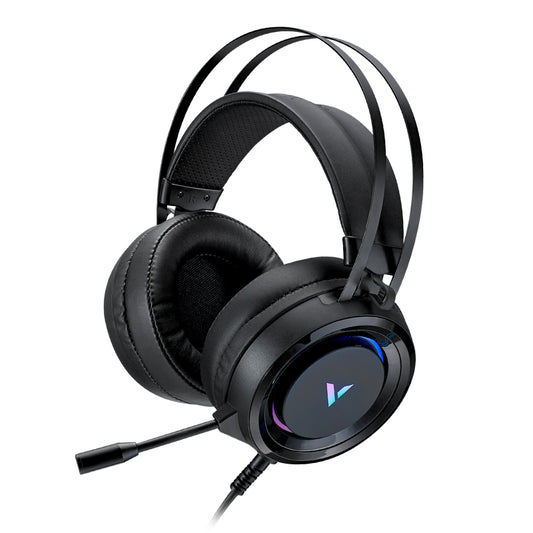 RAPOO VH500 7.1 Channel USB Wired Over-Ear E-sports Headphone RGB Light Computer Gaming Headset with Long Microphone