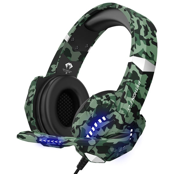 PYTHON FLY G9000Pro CC Wired Gaming Headset Stereo Sound Colorful Light USB+3.5mm Over-Ear Headphone with Mic