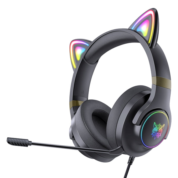 ONIKUMA X30 RGB Lighting Cat Ears Headphone HiFi Noise Reduction Gaming Headset