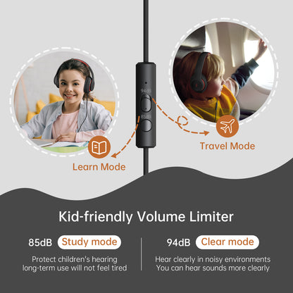 EP21 Noise Canceling Over-ear Bluetooth Headphone Adult Kid Dual Modes Stereo Sound 3.5mm Wired Headset