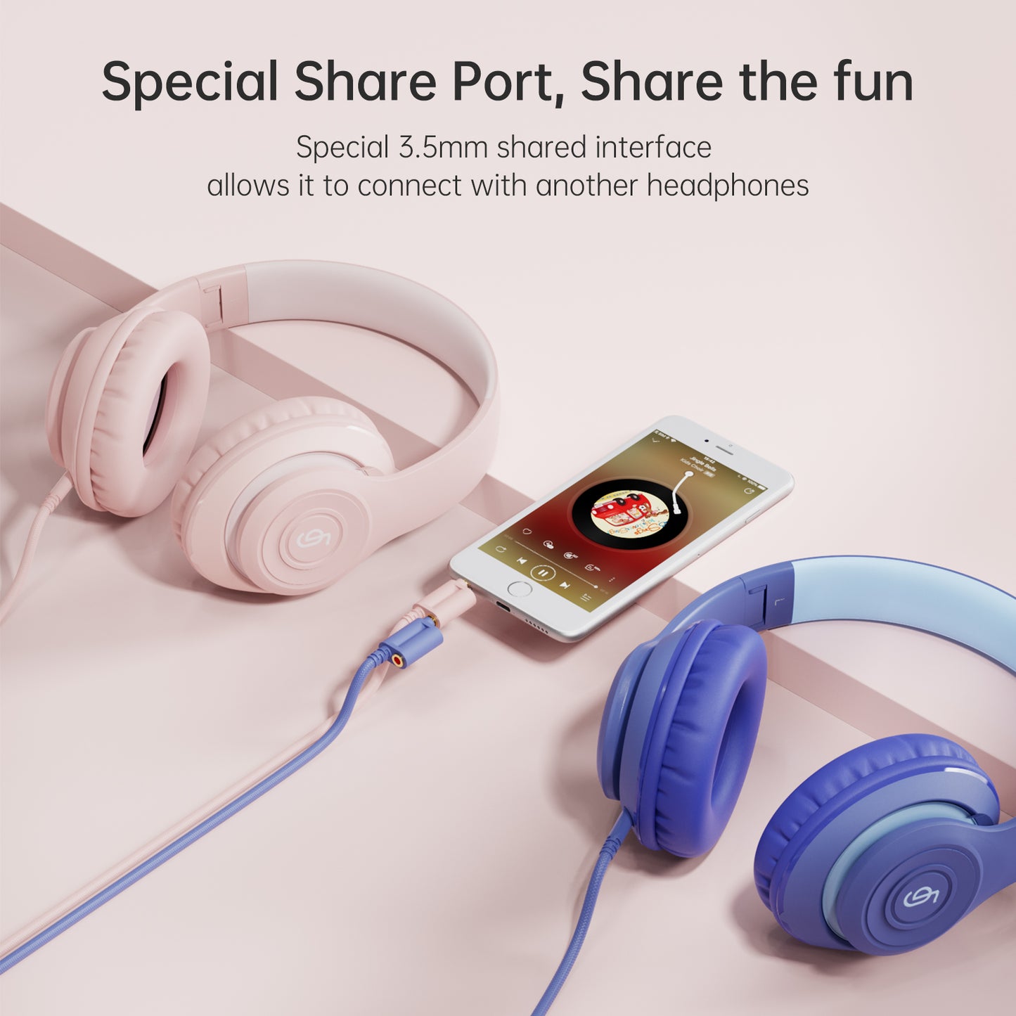 EP21 Noise Canceling Over-ear Bluetooth Headphone Adult Kid Dual Modes Stereo Sound 3.5mm Wired Headset