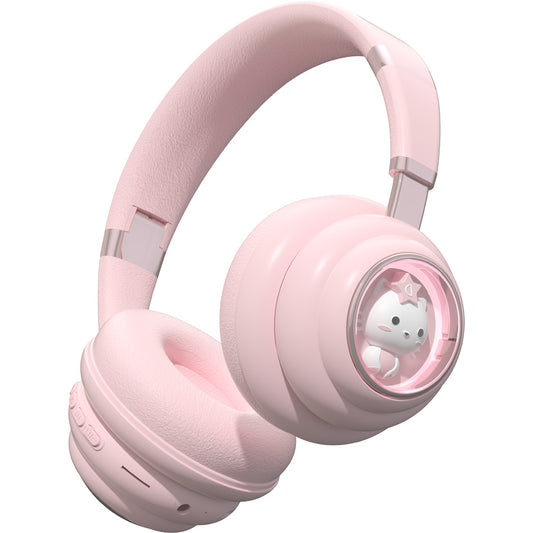 KE-30 Cat Space Capsule Design Wireless Headset RGB Colorful Light Gaming Bluetooth Headphone
