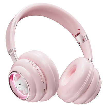 KE-30 Cat Space Capsule Design Wireless Headset RGB Colorful Light Gaming Bluetooth Headphone