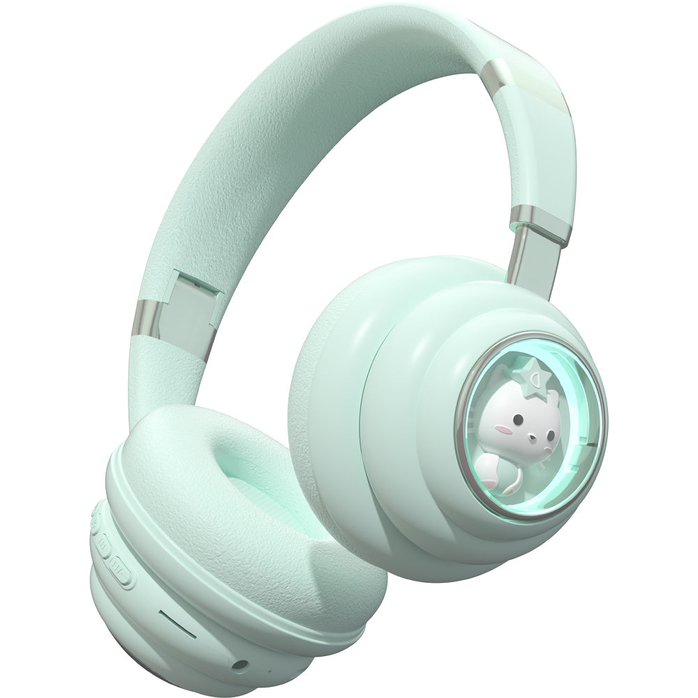 KE-30 Cat Space Capsule Design Wireless Headset RGB Colorful Light Gaming Bluetooth Headphone