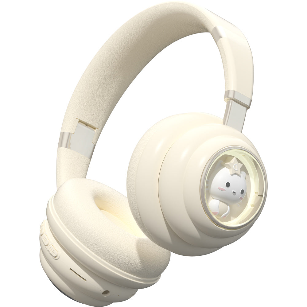 KE-30 Cat Space Capsule Design Wireless Headset RGB Colorful Light Gaming Bluetooth Headphone