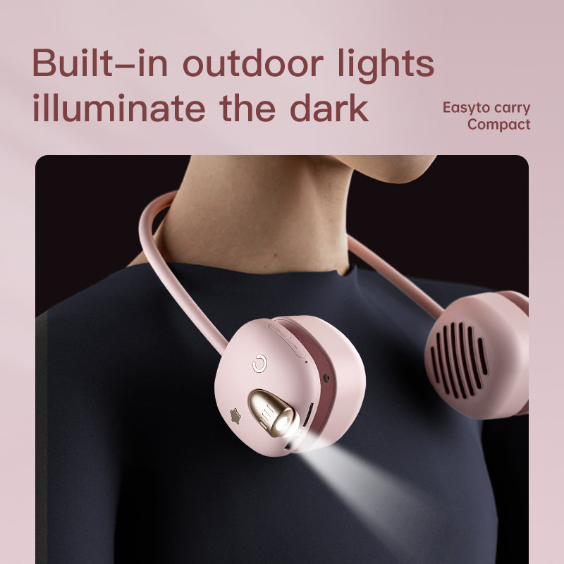 T5 Mini Size Neck Hanging Bluetooth Speaker Neckband Portable Wireless HiFi Sound Subwoofer with LED Light
