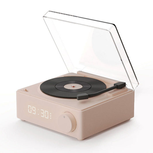 X11 Clock Vinyl Record Player Turntable Player Stereo Sound Retro Bluetooth Speaker
