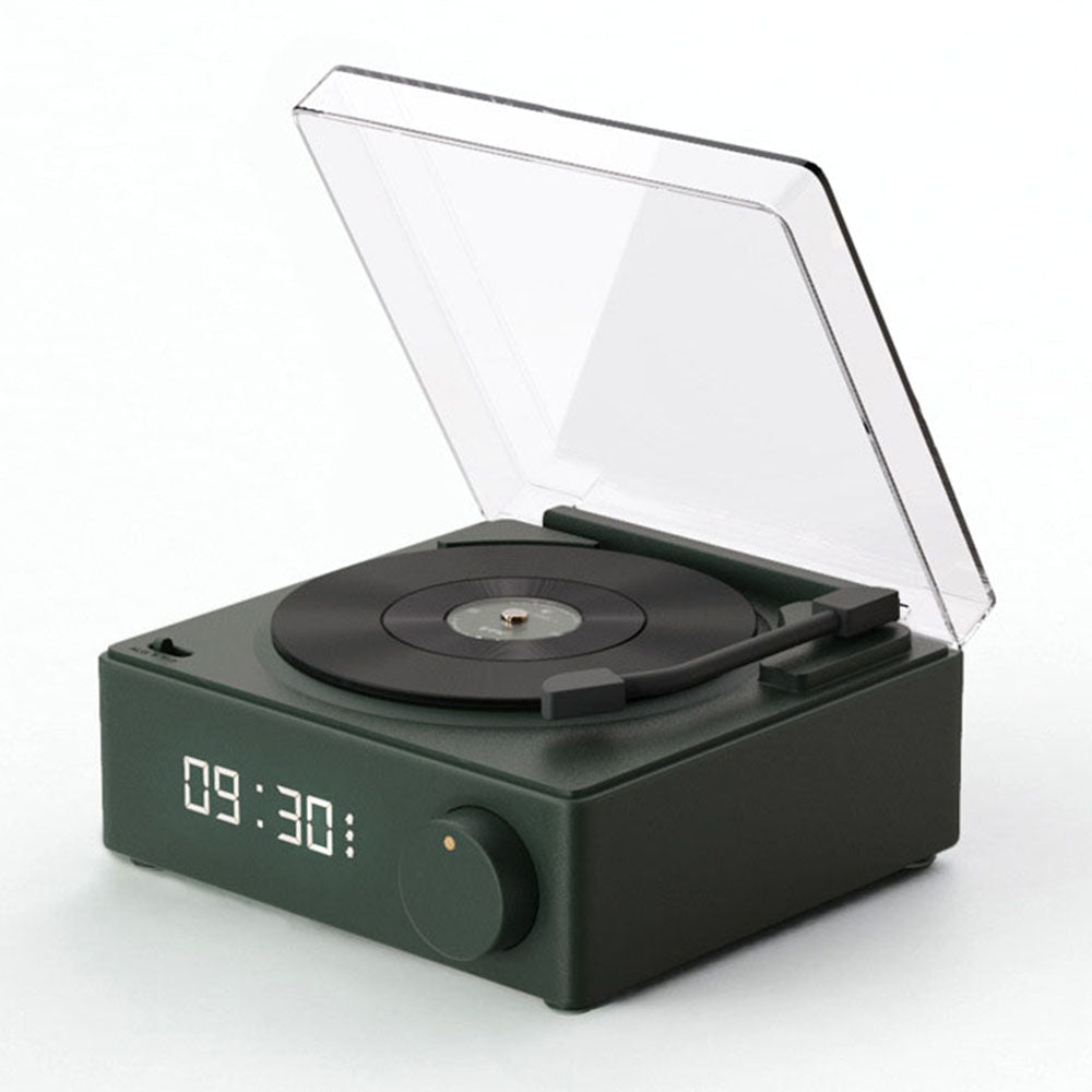 X11 Clock Vinyl Record Player Turntable Player Stereo Sound Retro Bluetooth Speaker
