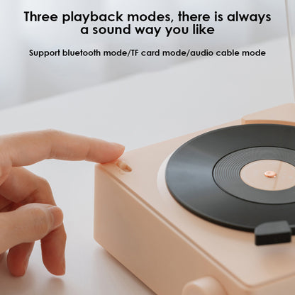 X11 Clock Vinyl Record Player Turntable Player Stereo Sound Retro Bluetooth Speaker