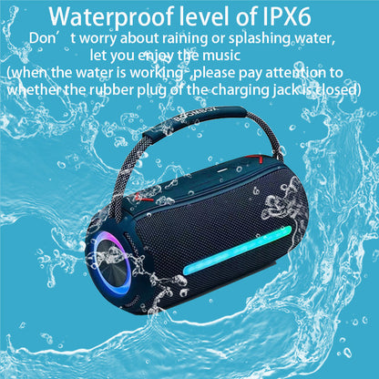 X360 20W Powerful Outdoor Speaker RGB Colorful LED TWS Stereo Bluetooth Subwoofer with FM Radio