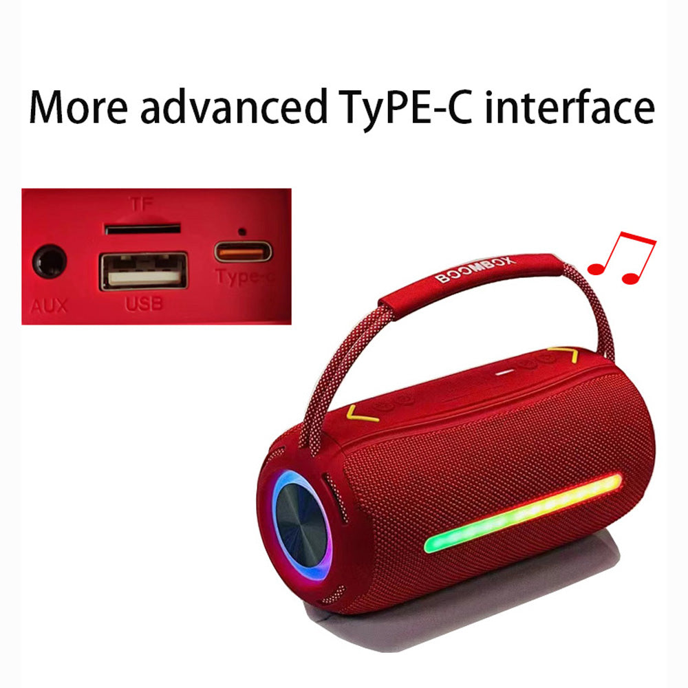 X360 20W Powerful Outdoor Speaker RGB Colorful LED TWS Stereo Bluetooth Subwoofer with FM Radio