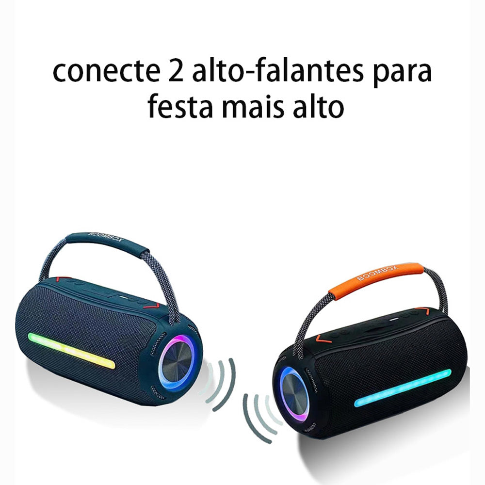 X360 20W Powerful Outdoor Speaker RGB Colorful LED TWS Stereo Bluetooth Subwoofer with FM Radio