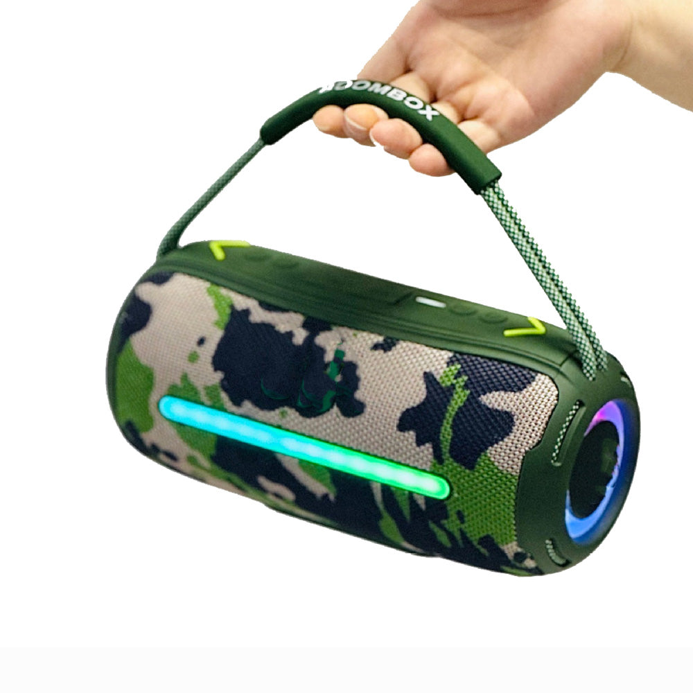 X360 20W Powerful Outdoor Speaker RGB Colorful LED TWS Stereo Bluetooth Subwoofer with FM Radio