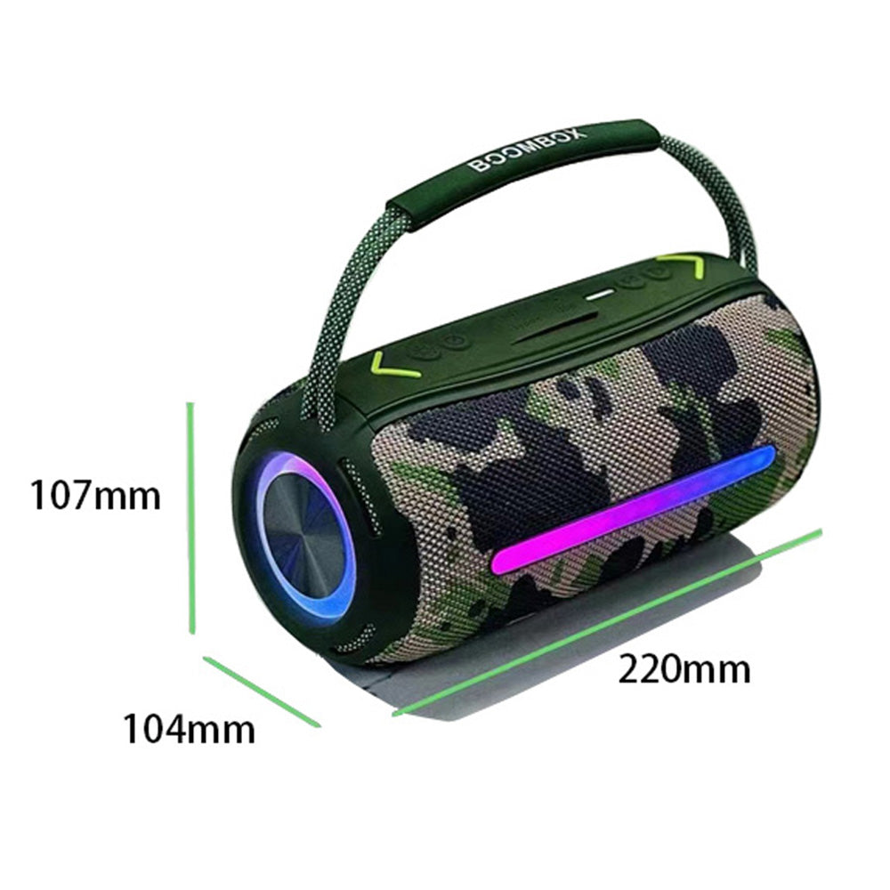 X360 20W Powerful Outdoor Speaker RGB Colorful LED TWS Stereo Bluetooth Subwoofer with FM Radio