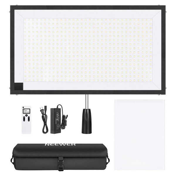 NEEWER Rollable Fabric LED Light Panel Mat 80W 3800LUX / 1m 5600K CRI 90+ 512 LED with Handle Grip Remote