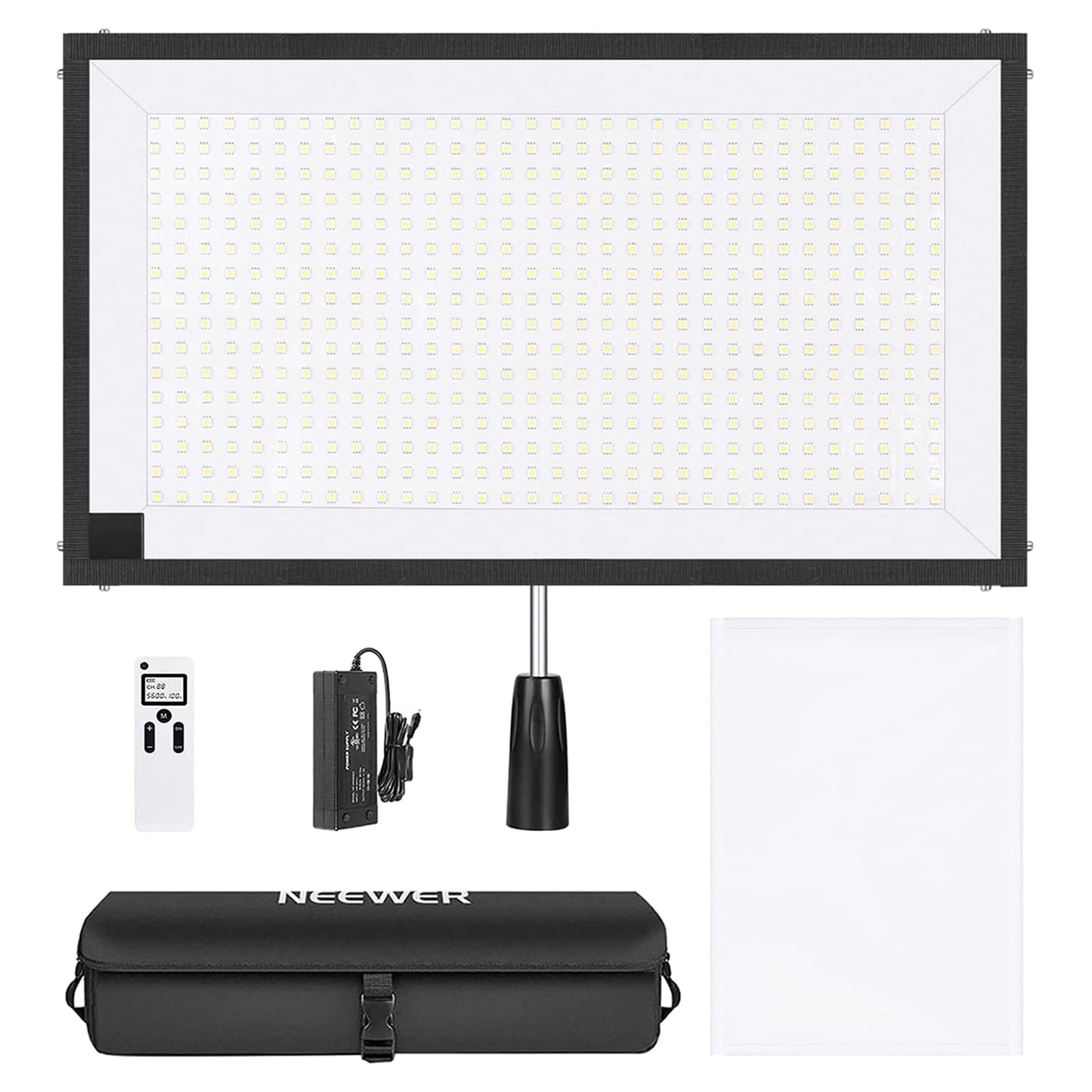 NEEWER Rollable Fabric LED Light Panel Mat 80W 3800LUX / 1m 5600K CRI 90+ 512 LED with Handle Grip Remote