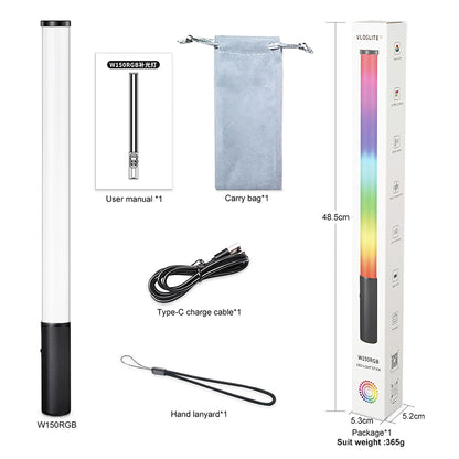 VLOGLITE W150RGB-I Handheld Light Wand RGB LED Video Light Photography Light Stick for Video Shooting