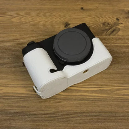 For Sony ZV-E1 Half Body Cover Genuine Cow Leather Camera Bottom Case with Battery Opening