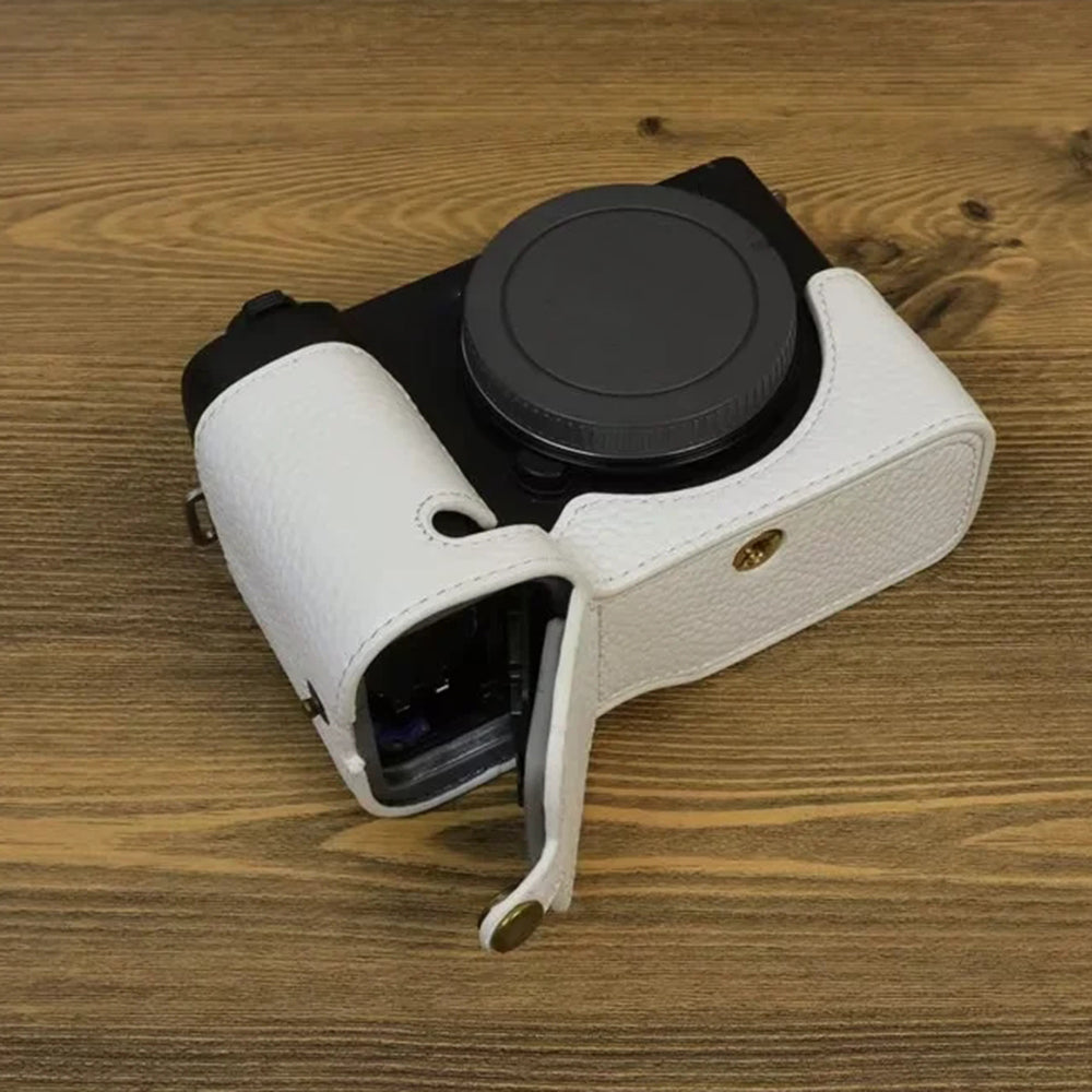 For Sony ZV-E1 Half Body Cover Genuine Cow Leather Camera Bottom Case with Battery Opening