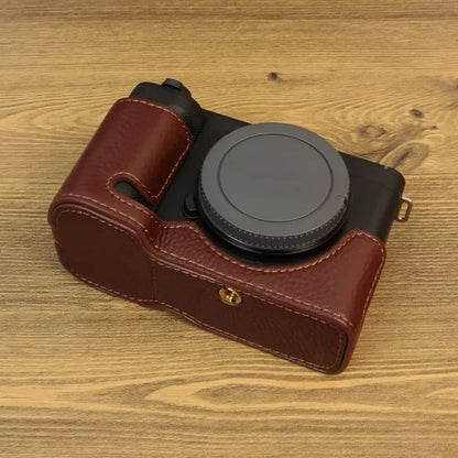 For Sony ZV-E1 Half Body Cover Genuine Cow Leather Camera Bottom Case with Battery Opening