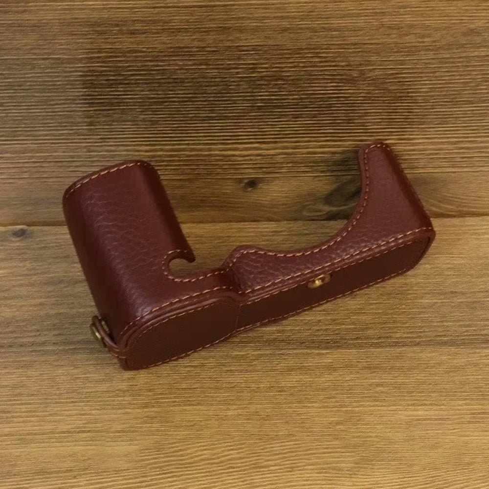 For Sony ZV-E1 Half Body Cover Genuine Cow Leather Camera Bottom Case with Battery Opening
