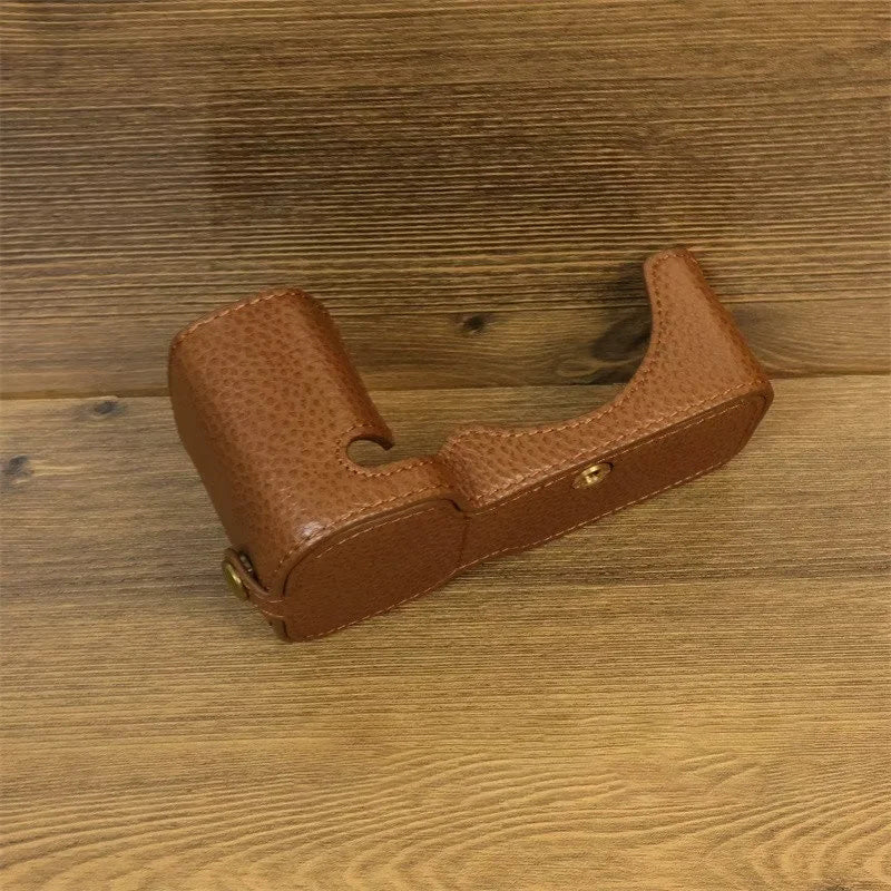 For Sony ZV-E1 Half Body Cover Genuine Cow Leather Camera Bottom Case with Battery Opening