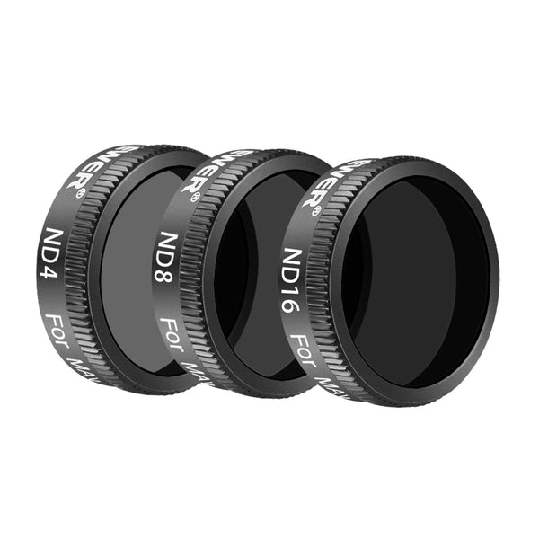 NEEWER NW-096 For DJI Mavic Air 3Pcs / Set ND4+ND8+ND16 Lens Filters Aluminum Alloy + Optical Glass Drone ND Lens Filters