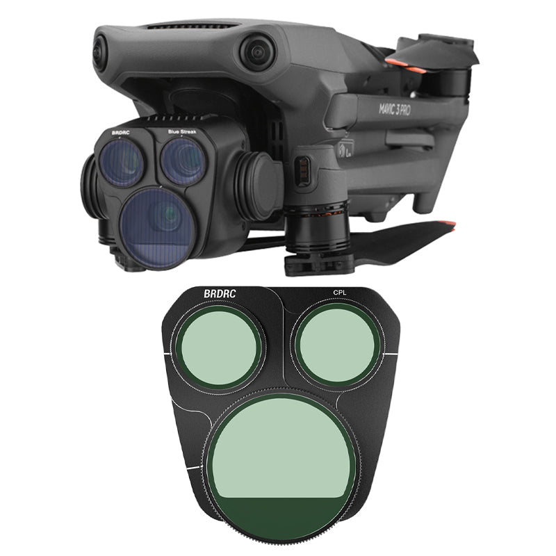 BRDRC For DJI Mavic 3 Pro Multi-layer Nano-coating Optical Glass Filter with Aluminium Frame