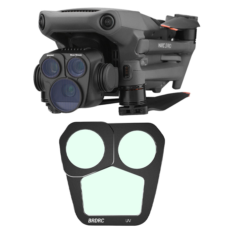 BRDRC For DJI Mavic 3 Pro Multi-layer Nano-coating Optical Glass Filter with Aluminium Frame