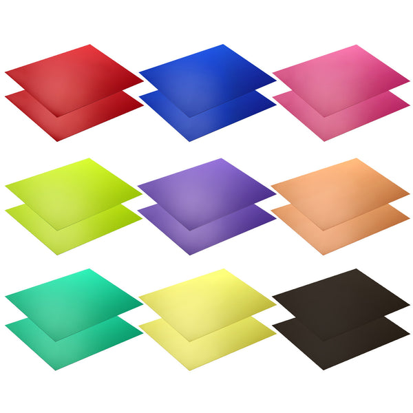 NEEWER NW-836 18Pcs / Set 30x20cm Color Correction Gel Lighting Filter Light Filter Plastic Sheets 9 Colors