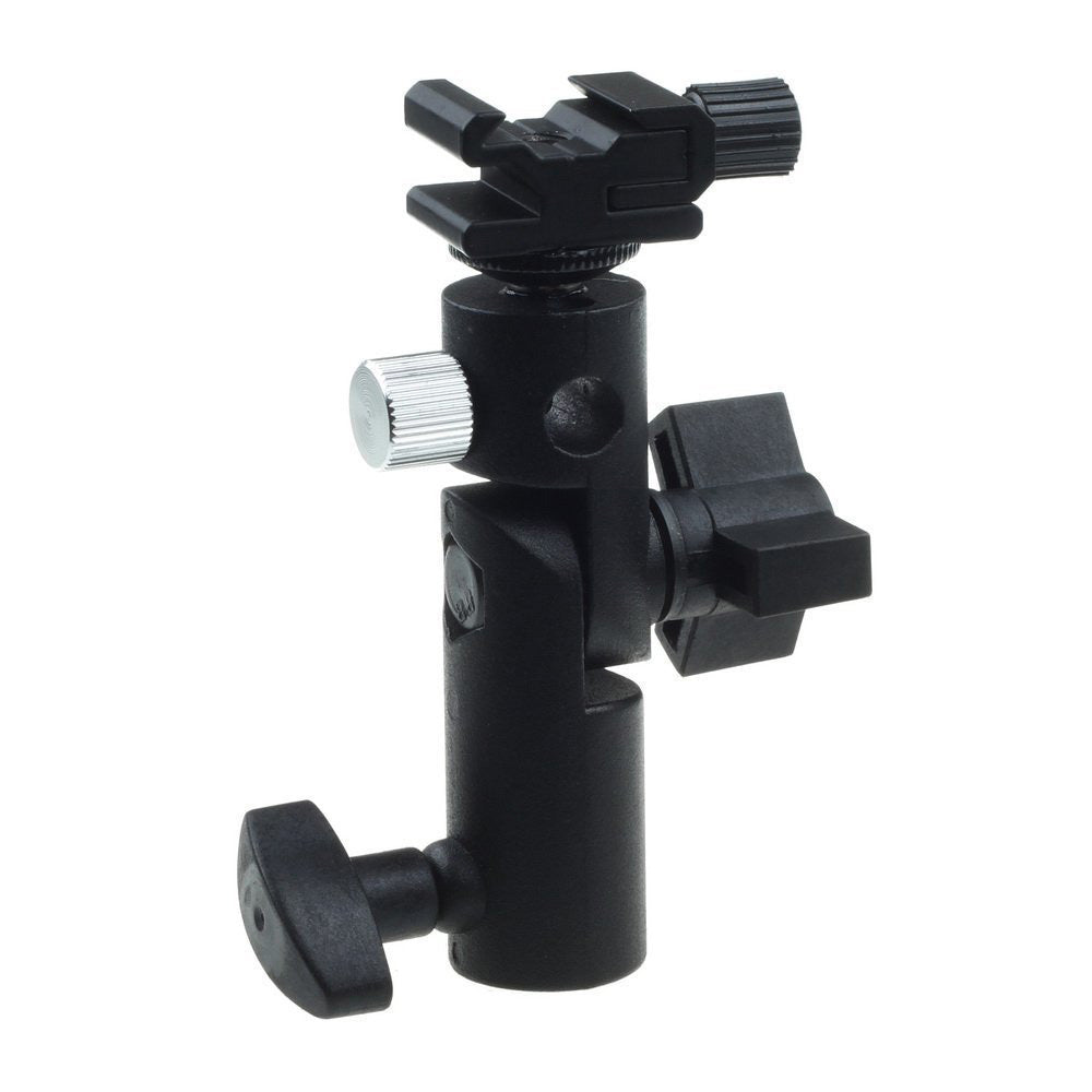 E005 Metal Flash Light Tripod Camera Mount Adapter with 3 / 8 to 1 / 4 Converter, Photography Reflector Holder with Umbrella Hole