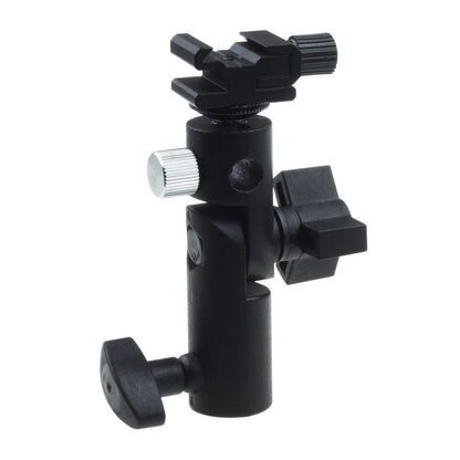E005 Metal Flash Light Tripod Camera Mount Adapter with 3 / 8 to 1 / 4 Converter, Photography Reflector Holder with Umbrella Hole