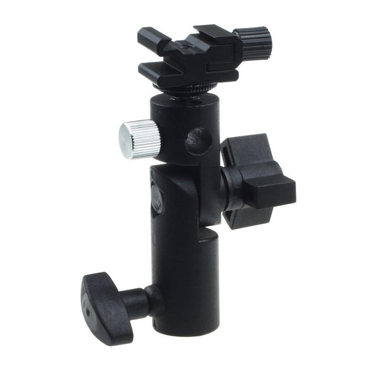 E005 Metal Flash Light Tripod Camera Mount Adapter with 3 / 8 to 1 / 4 Converter, Photography Reflector Holder with Umbrella Hole