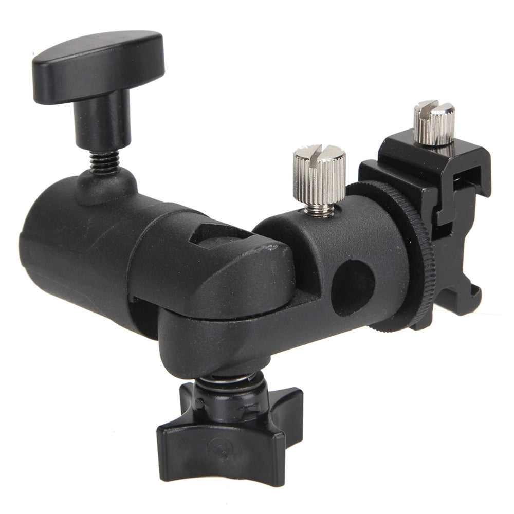 E005 Metal Flash Light Tripod Camera Mount Adapter with 3 / 8 to 1 / 4 Converter, Photography Reflector Holder with Umbrella Hole